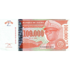 P77 Zaire - 100.000 N. Zaires Year 1996
